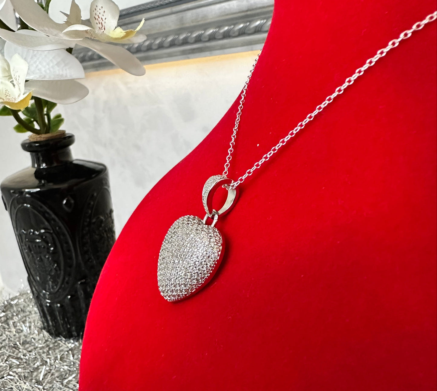 Iced Out Pavé Heart Pendant