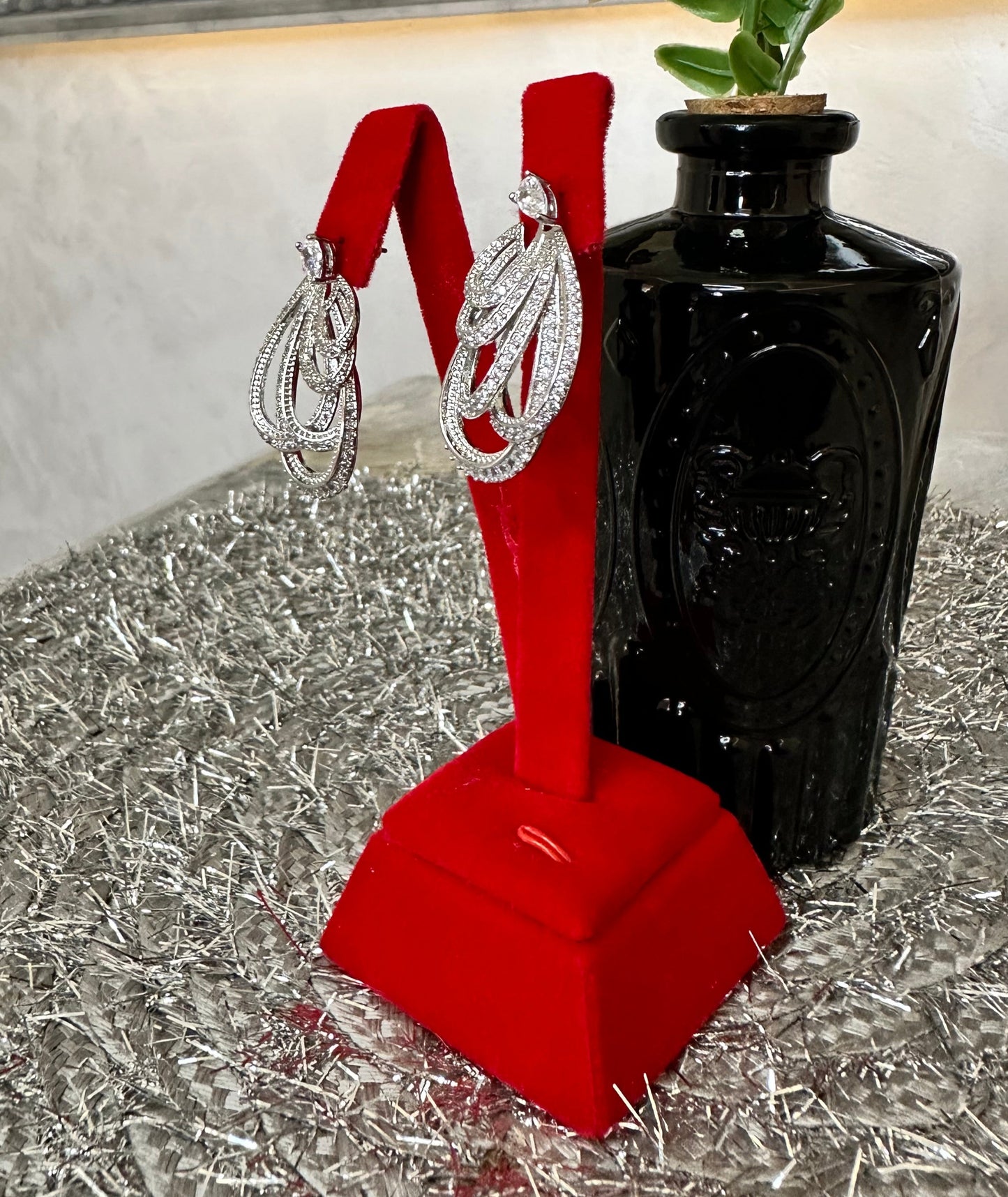 Cascade Teardrop 2 in 1 Earrings