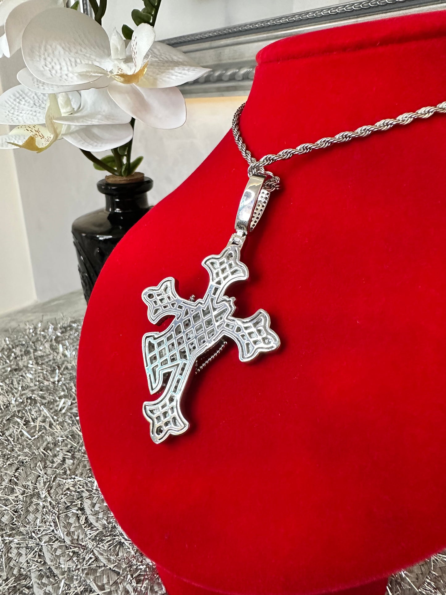 Praying Hands Cross Pendant