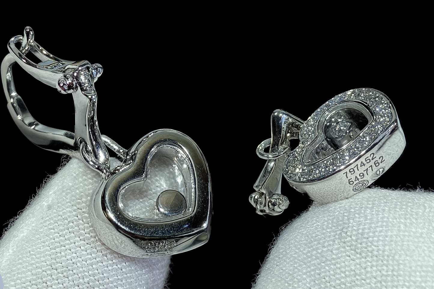 Dancing Diamonds Heart Earrings