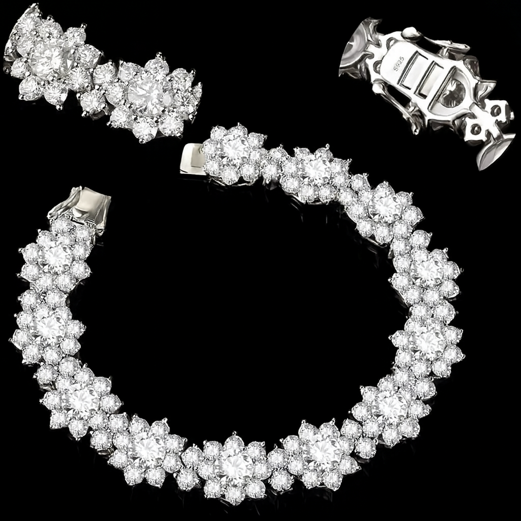 Floral Kiss Moissanite Bracelet S925
