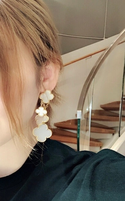 Lucky Clover Drop Earrings S925