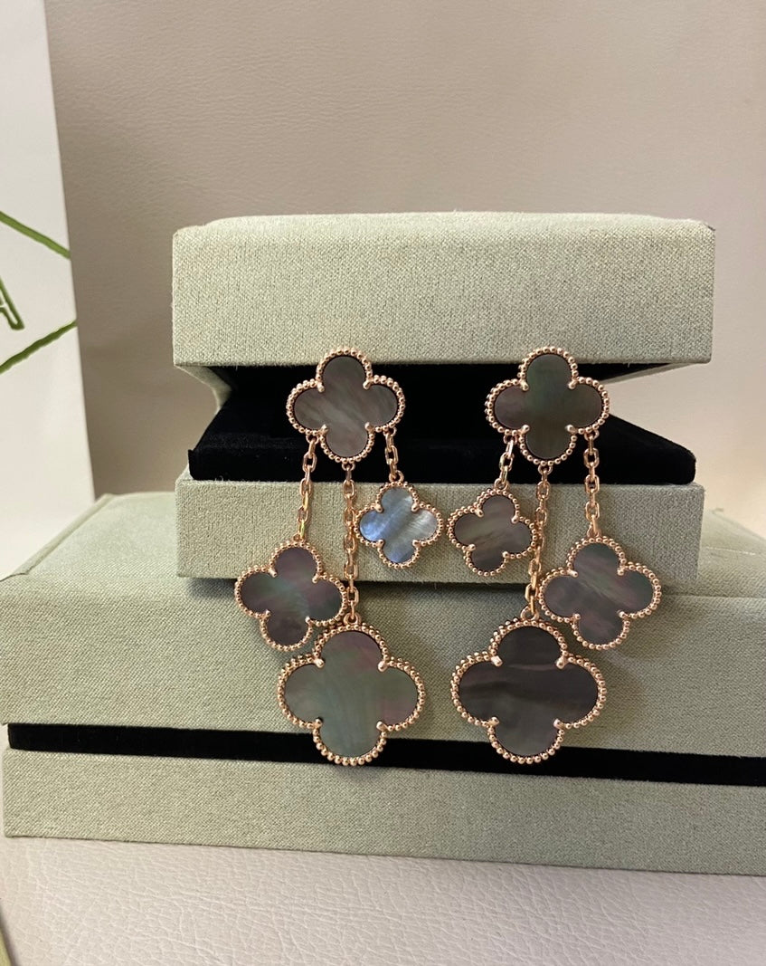 Lucky Clover Drop Earrings S925
