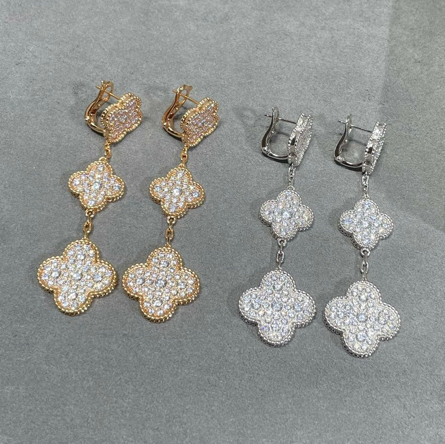 Lucky Clover Drop Earrings S925