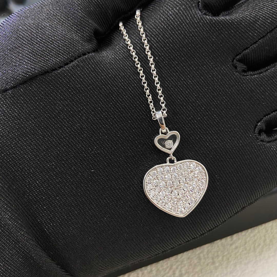 Happy Glass Heart Pendant
