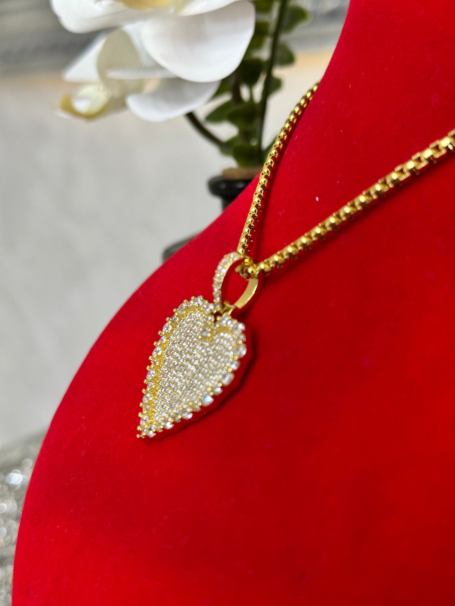 Iced Out Heart Pendant