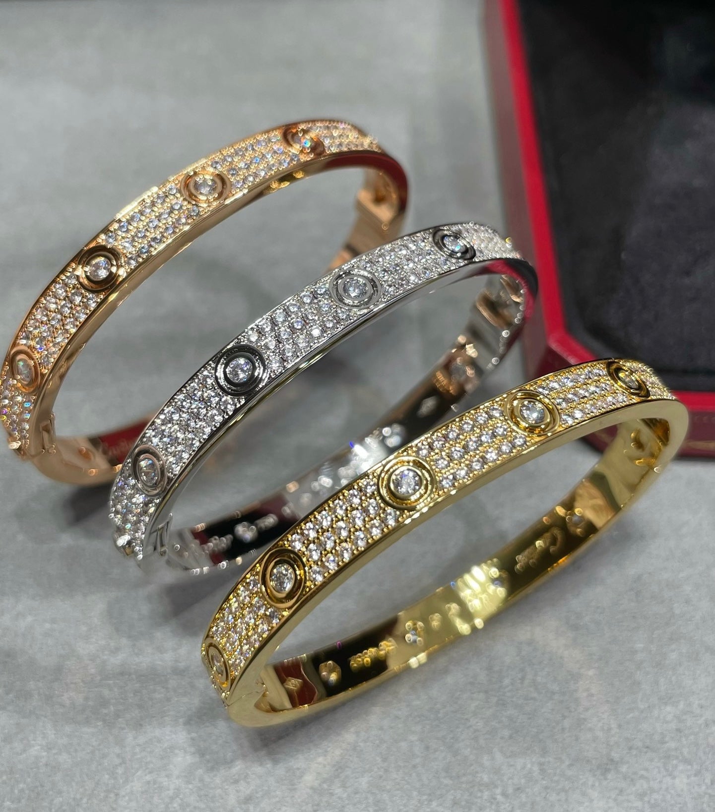 Iced Out Love Bangle S925