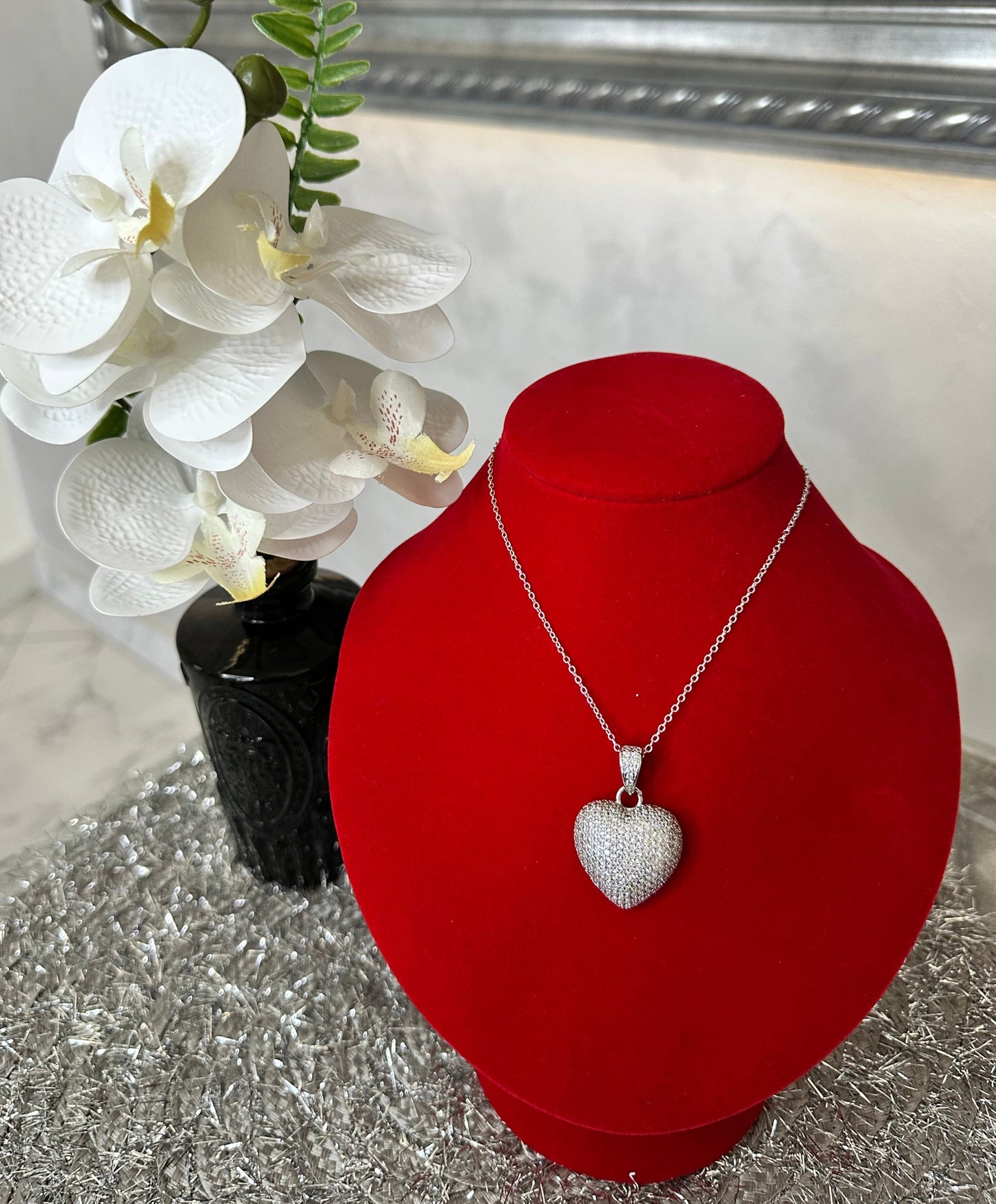 Iced Out Pavé Heart Pendant