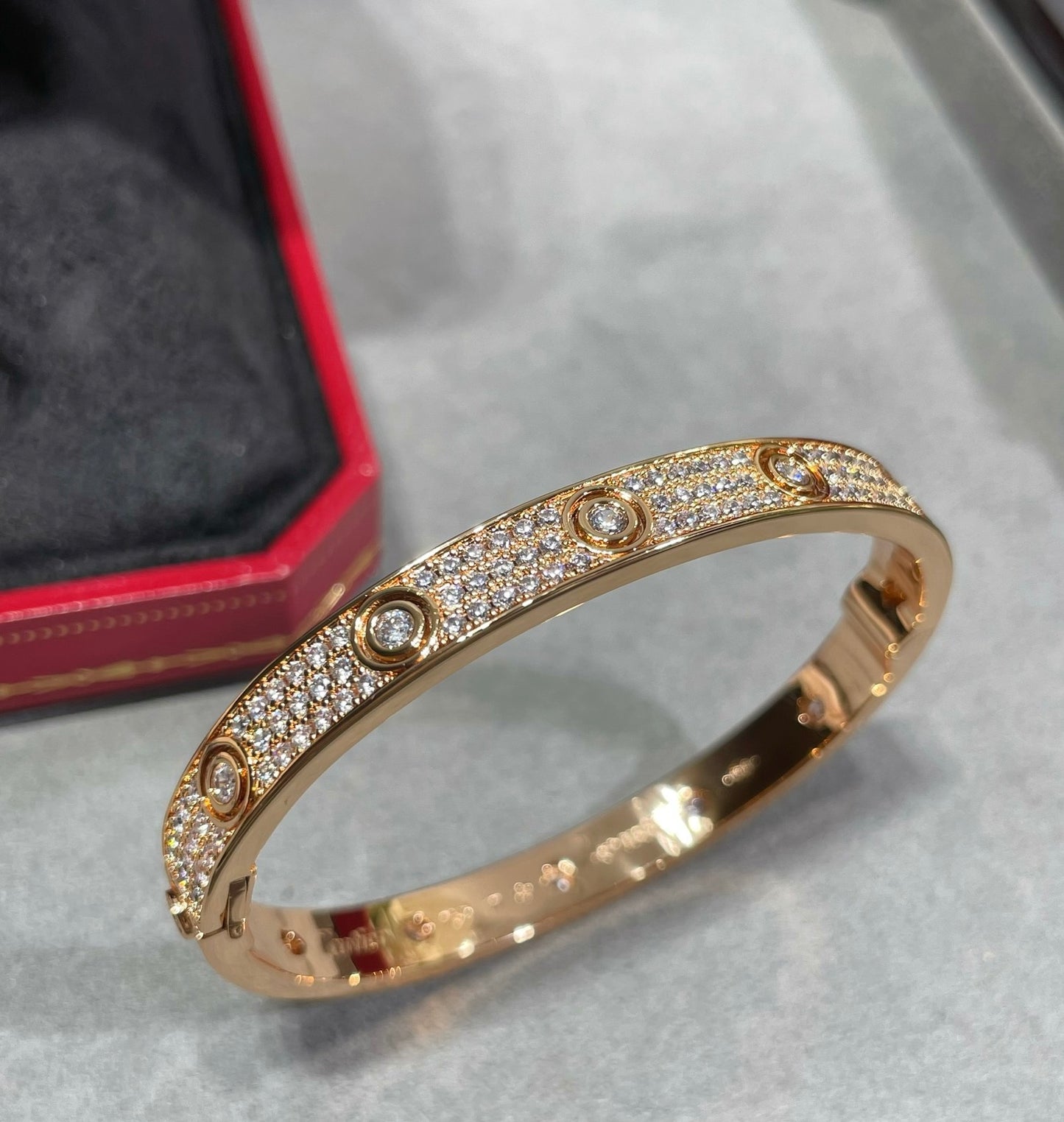 Iced Out Love Bangle S925