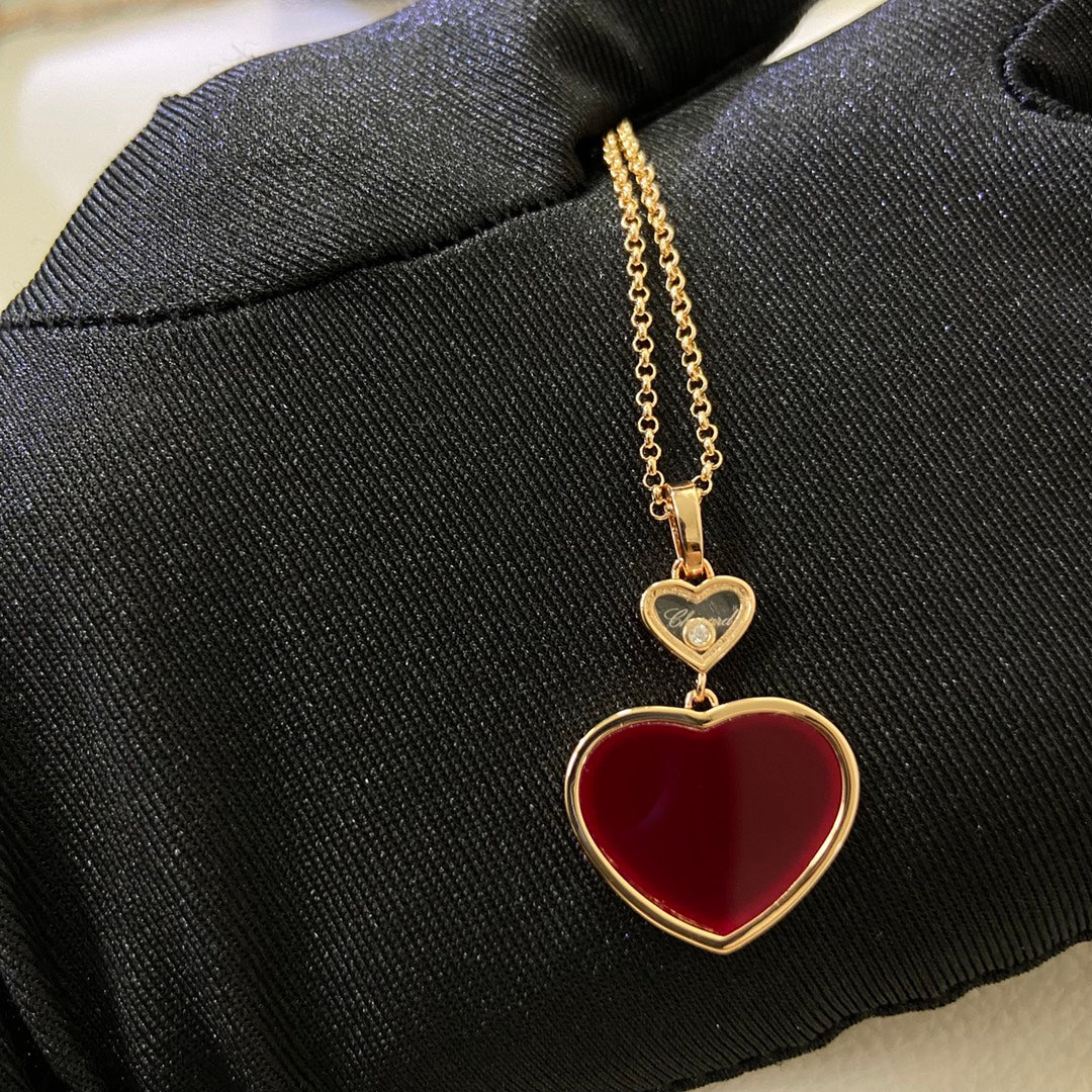 Happy Glass Heart Pendant
