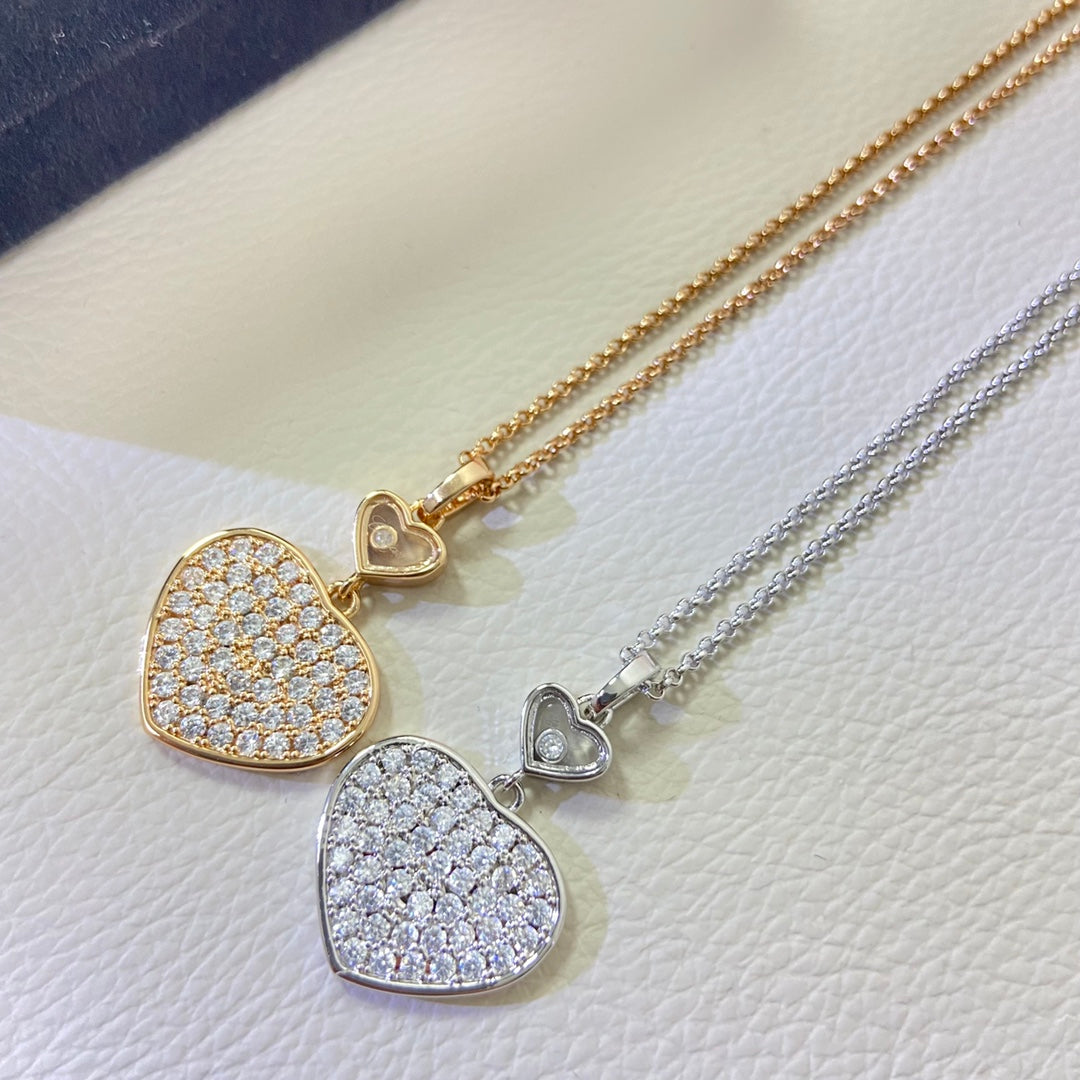 Happy Glass Heart Pendant