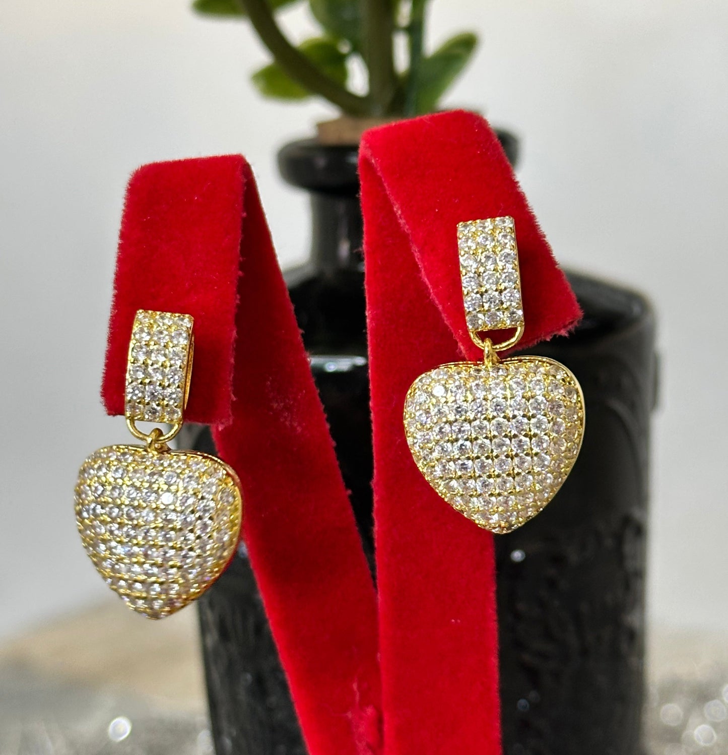 Heart Drop Earrings