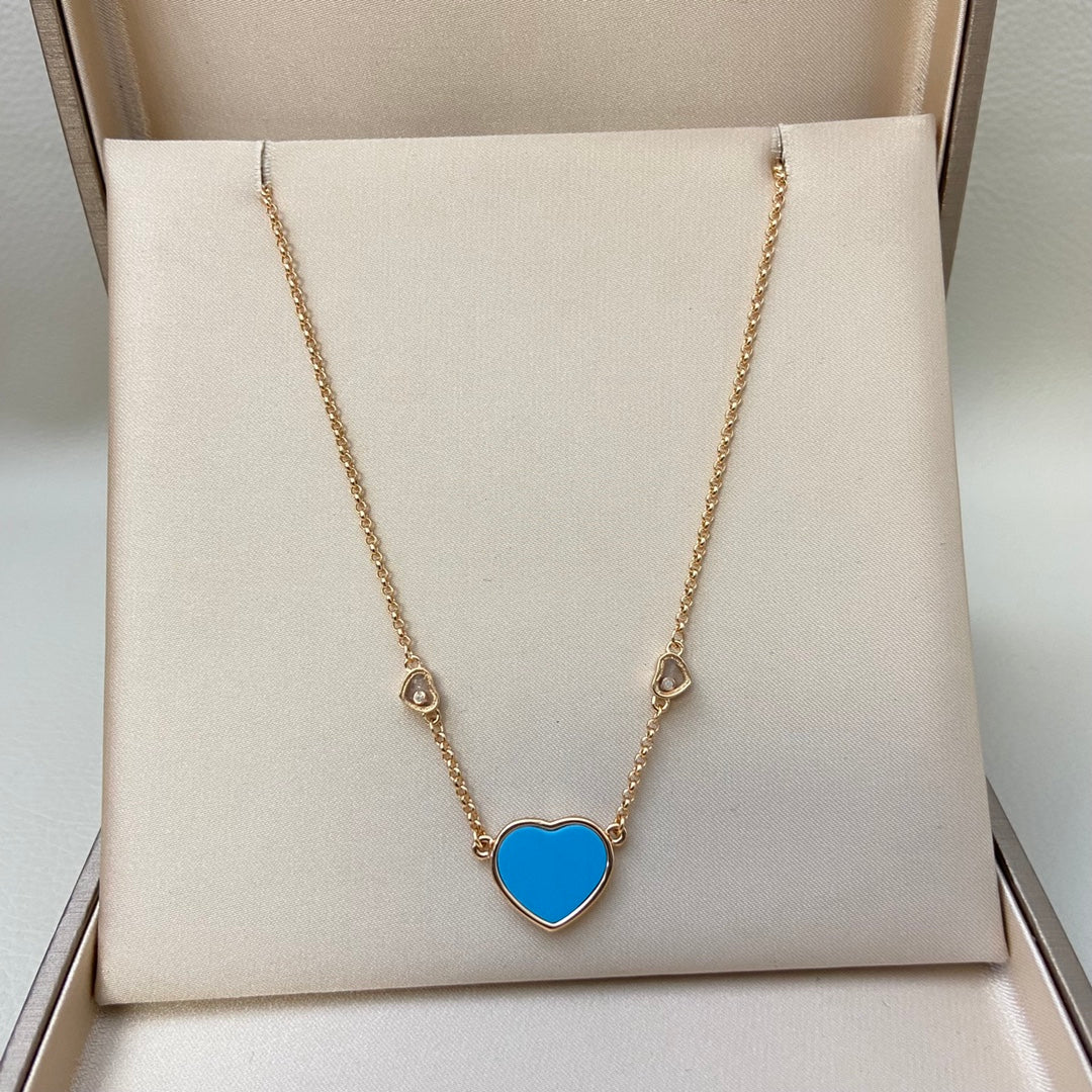 Happy Glass Heart Pendant