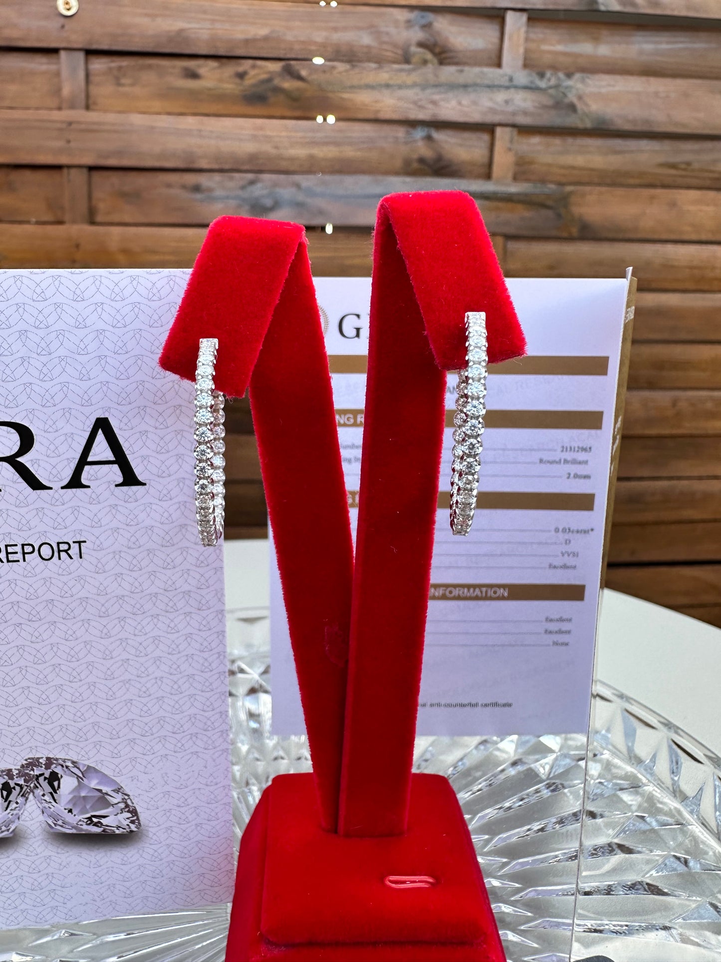 S925 Moissanite Hoop Earrings