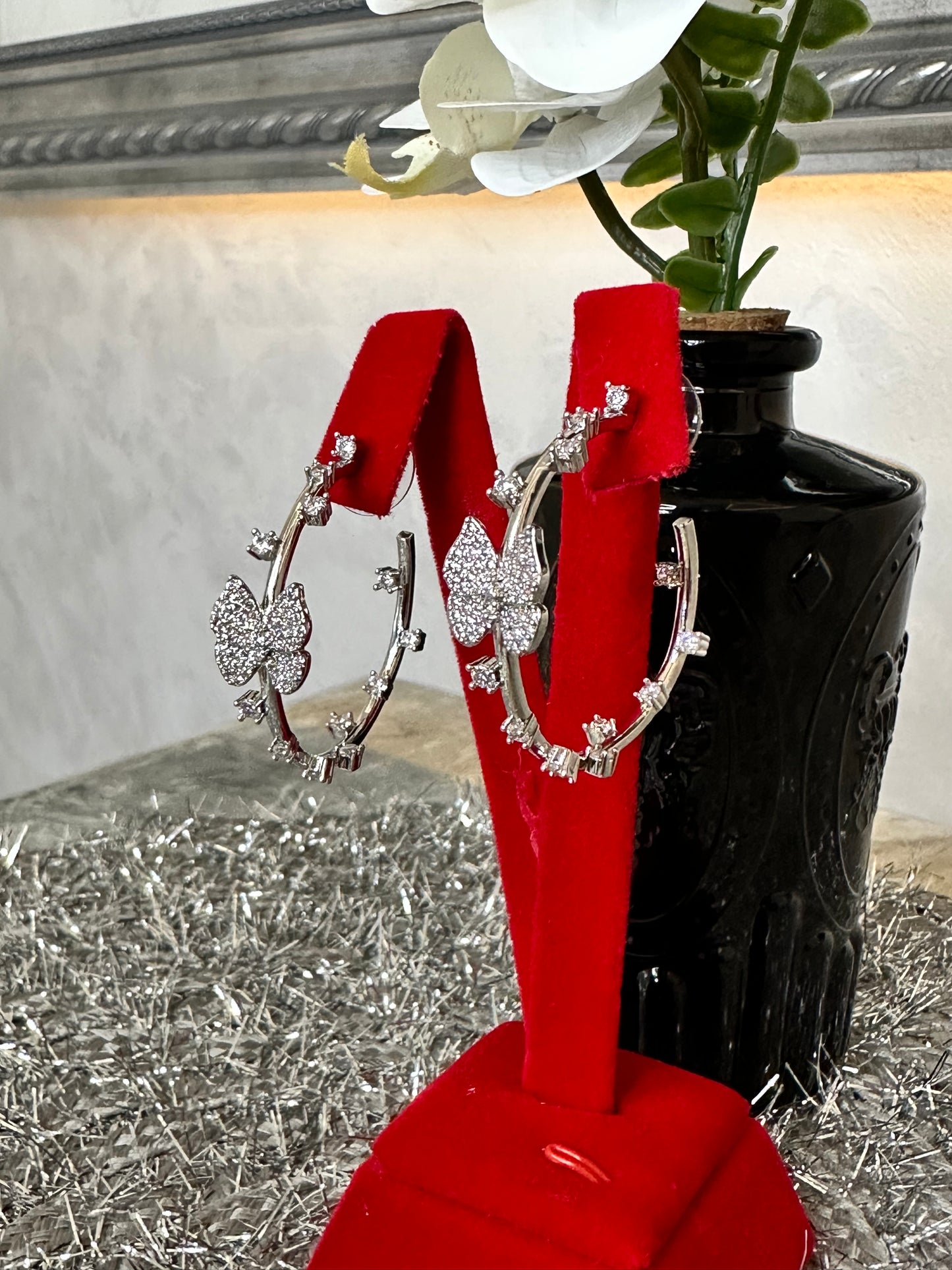 Butterfly Hoop Earrings
