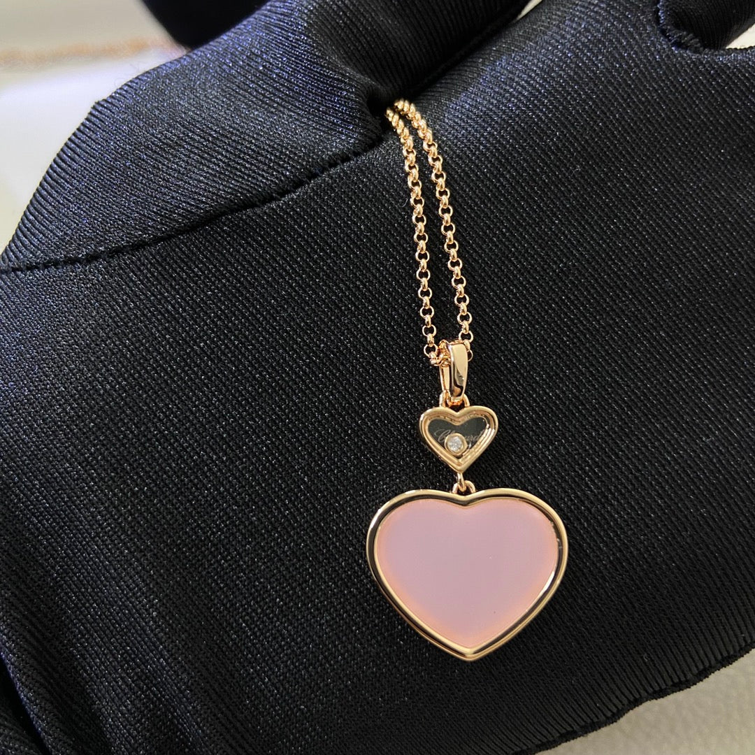 Happy Glass Heart Pendant
