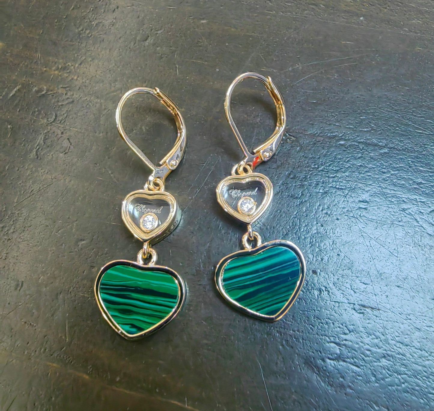 Happy Glass Heart Earrings