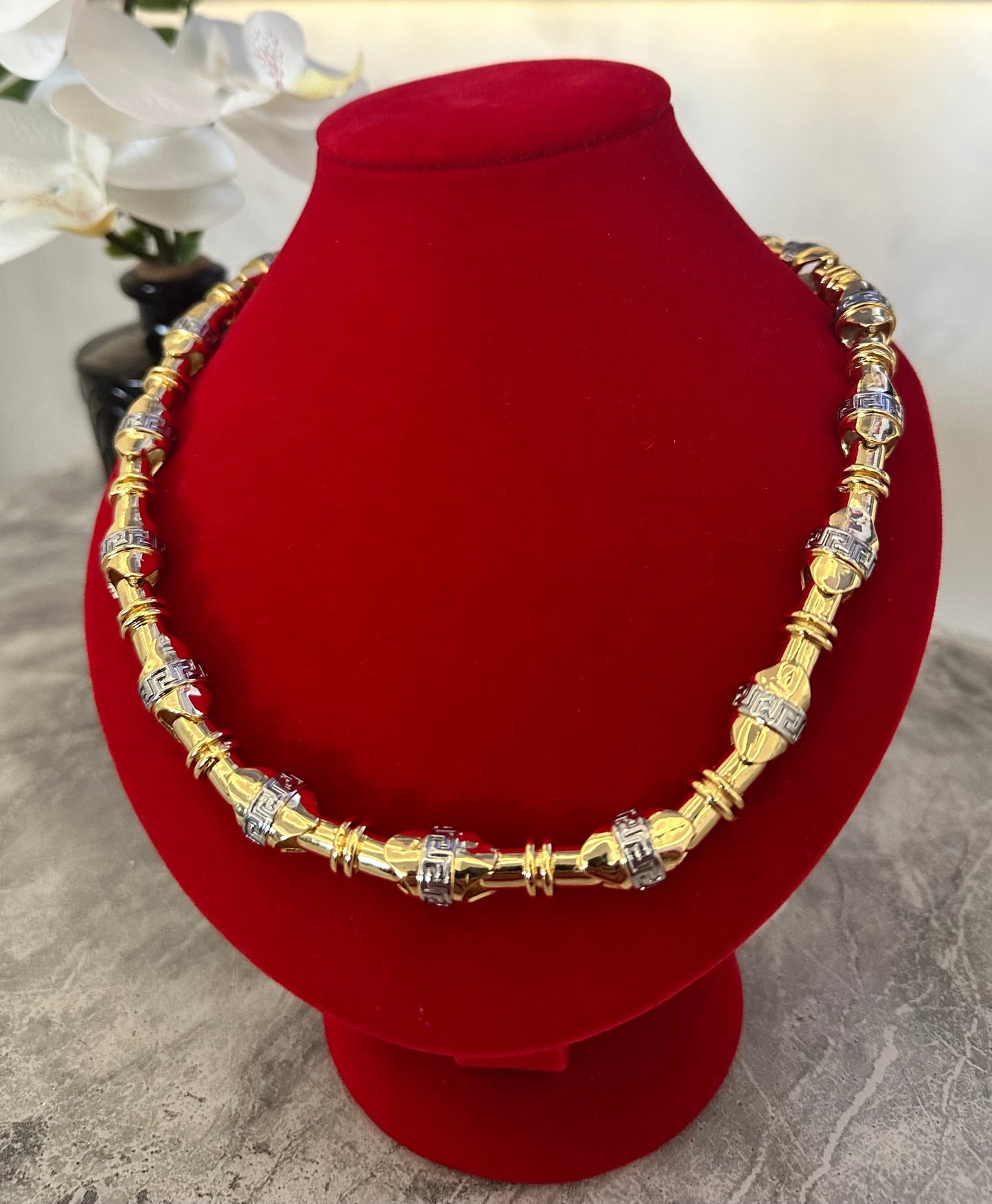 Greca Two Tone Men's Chain