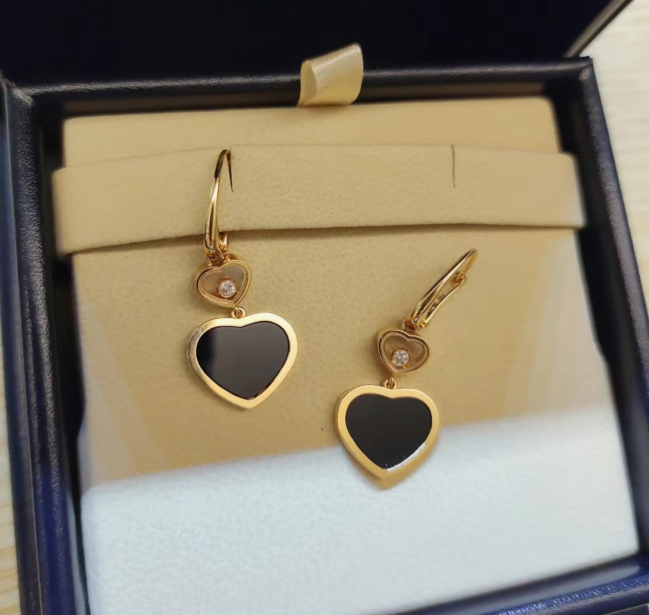 Happy Glass Heart Earrings