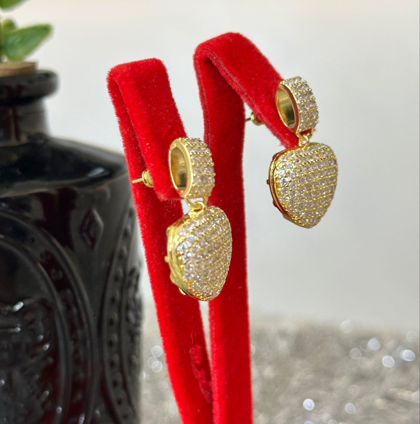 Heart Drop Earrings
