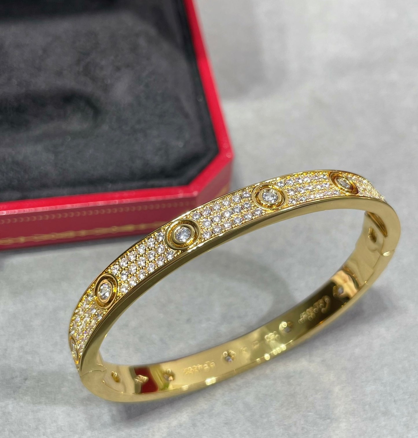 Iced Out Love Bangle S925