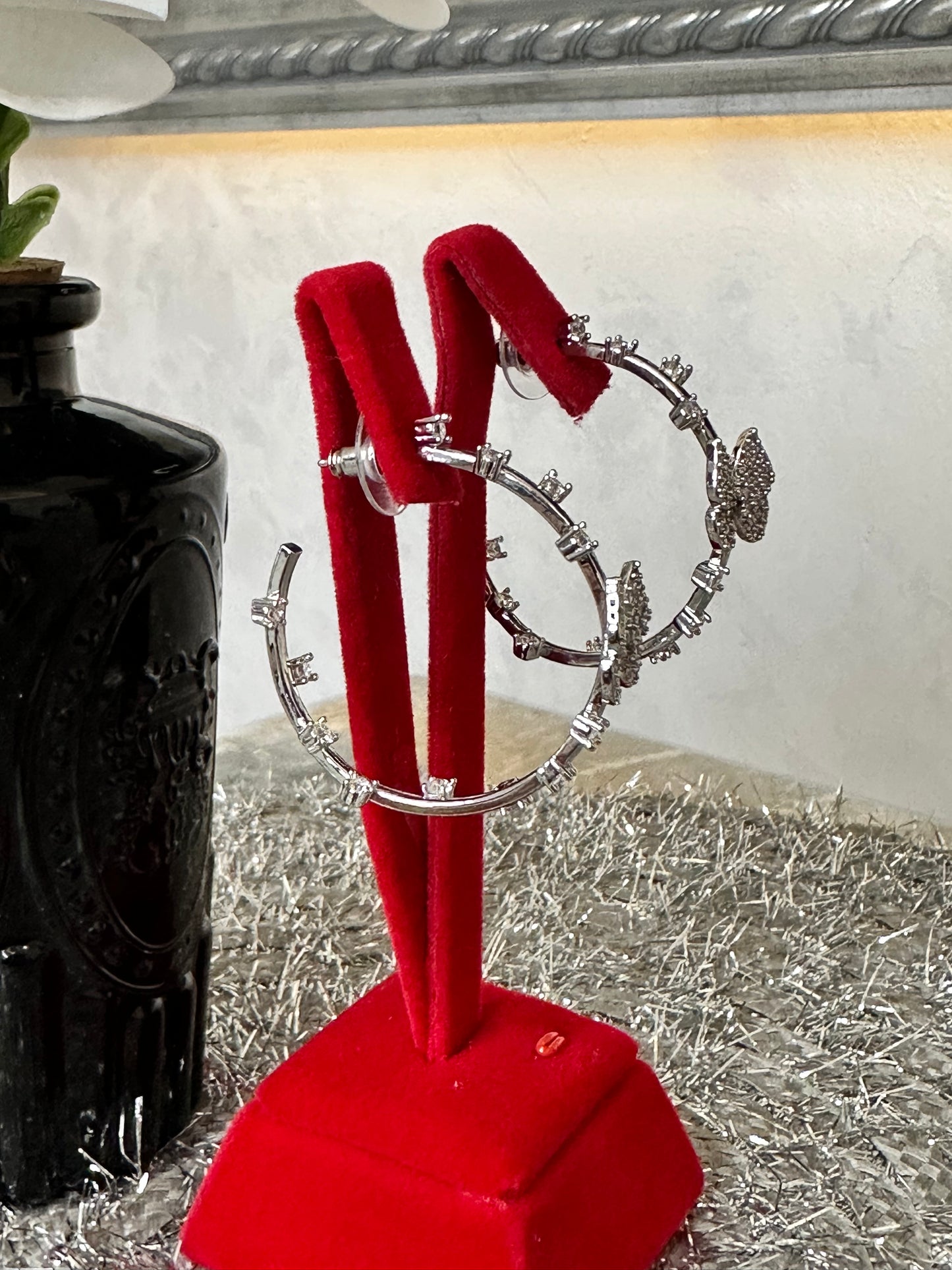 Butterfly Hoop Earrings