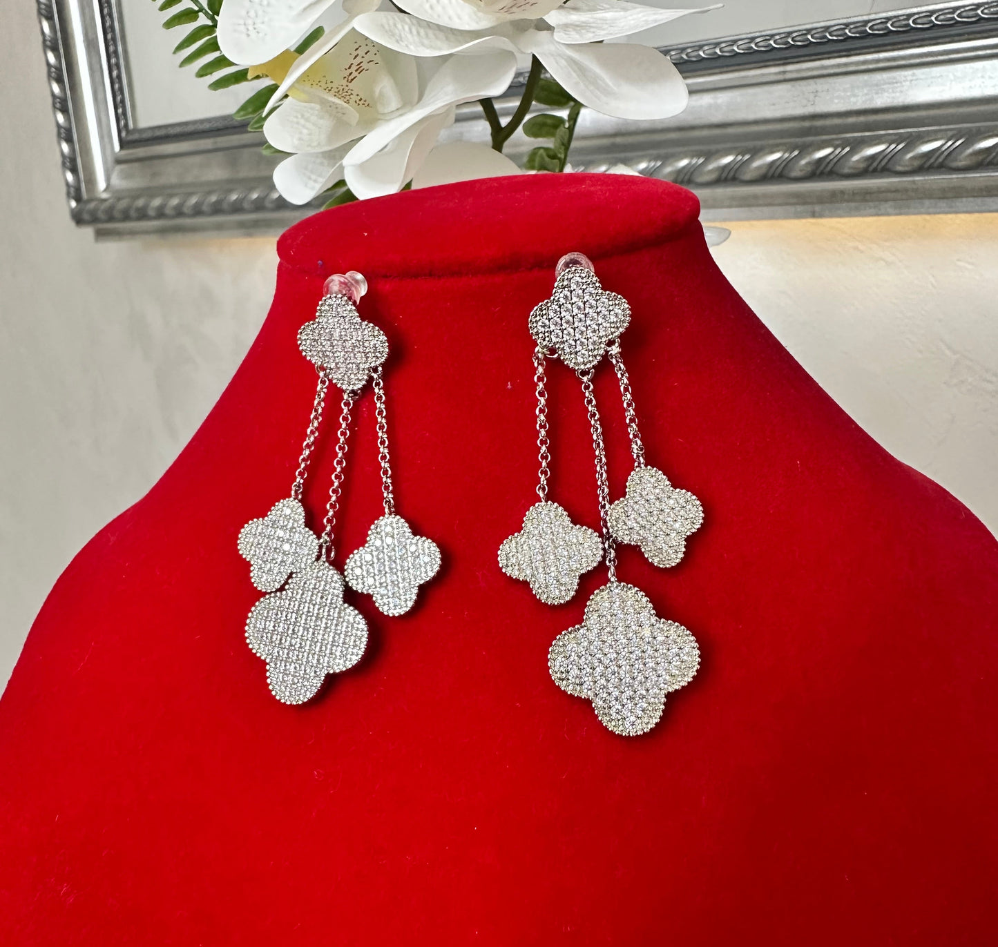 Four Leaf Clover Dangle Earrings