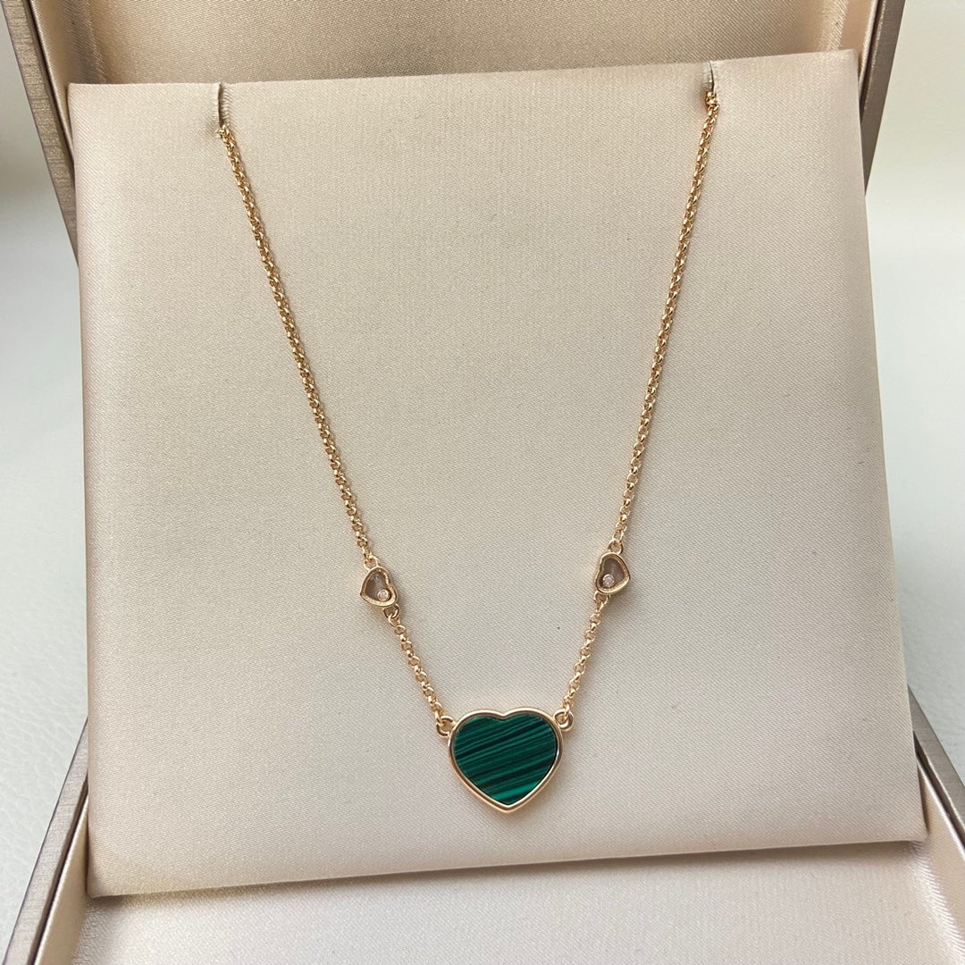 Happy Glass Heart Pendant