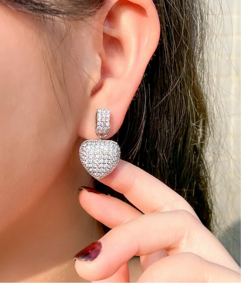 Heart Drop Earrings