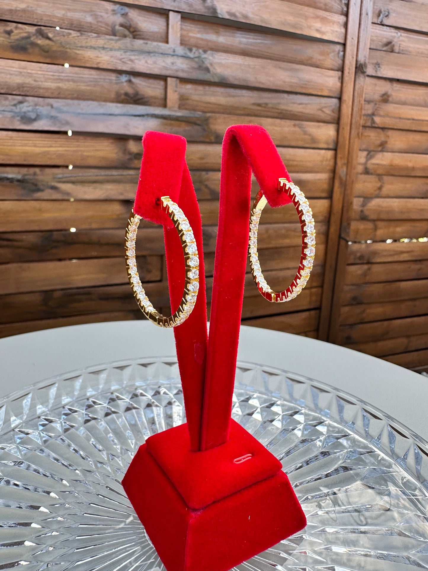 Iced Out Hoop Earrings