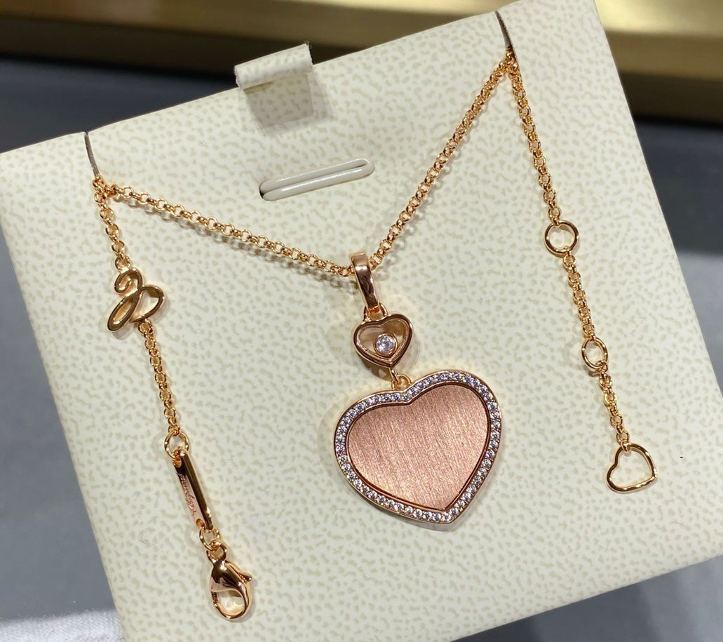 Happy Glass Heart Pendant