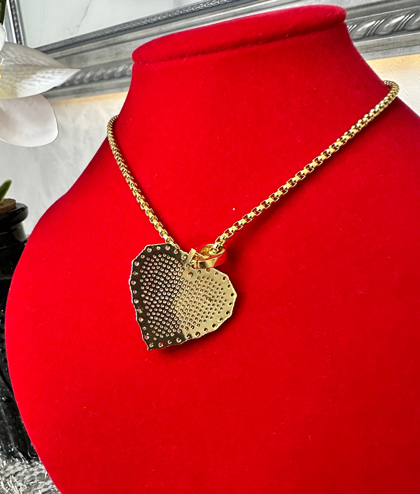 Iced Out Heart Pendant