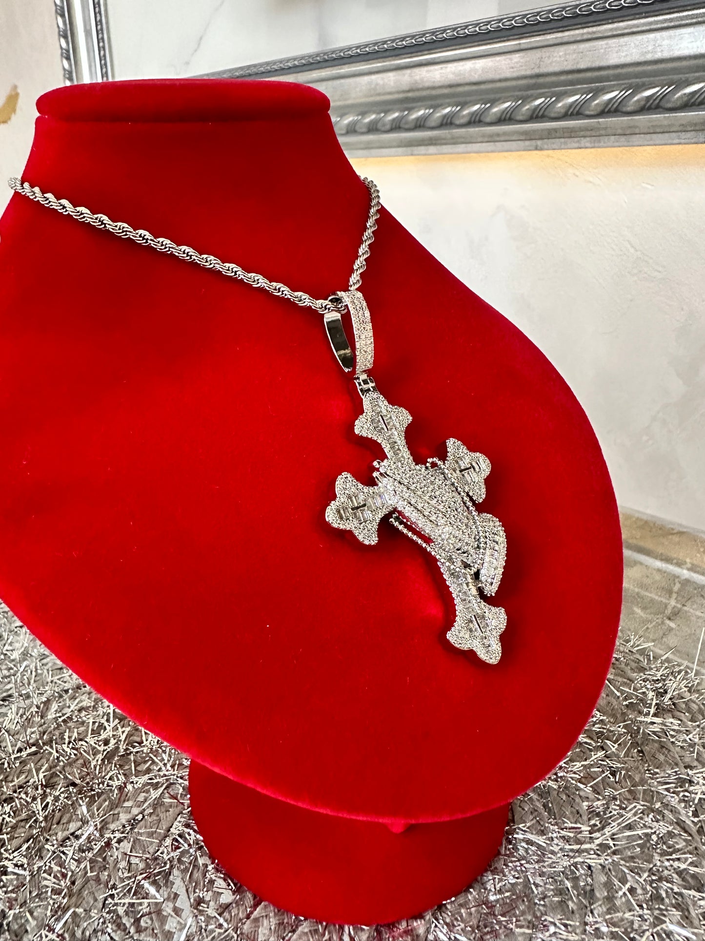 Praying Hands Cross Pendant
