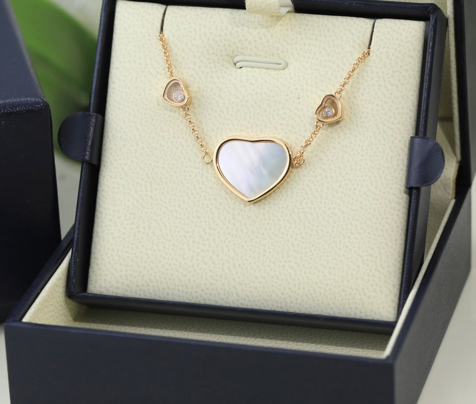 Happy Glass Heart Pendant