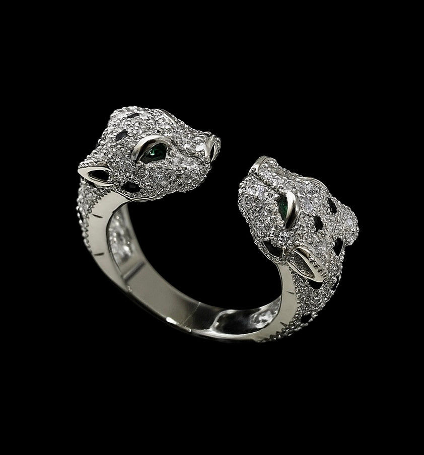 Panthere Cuff Bracelet and Ring Set