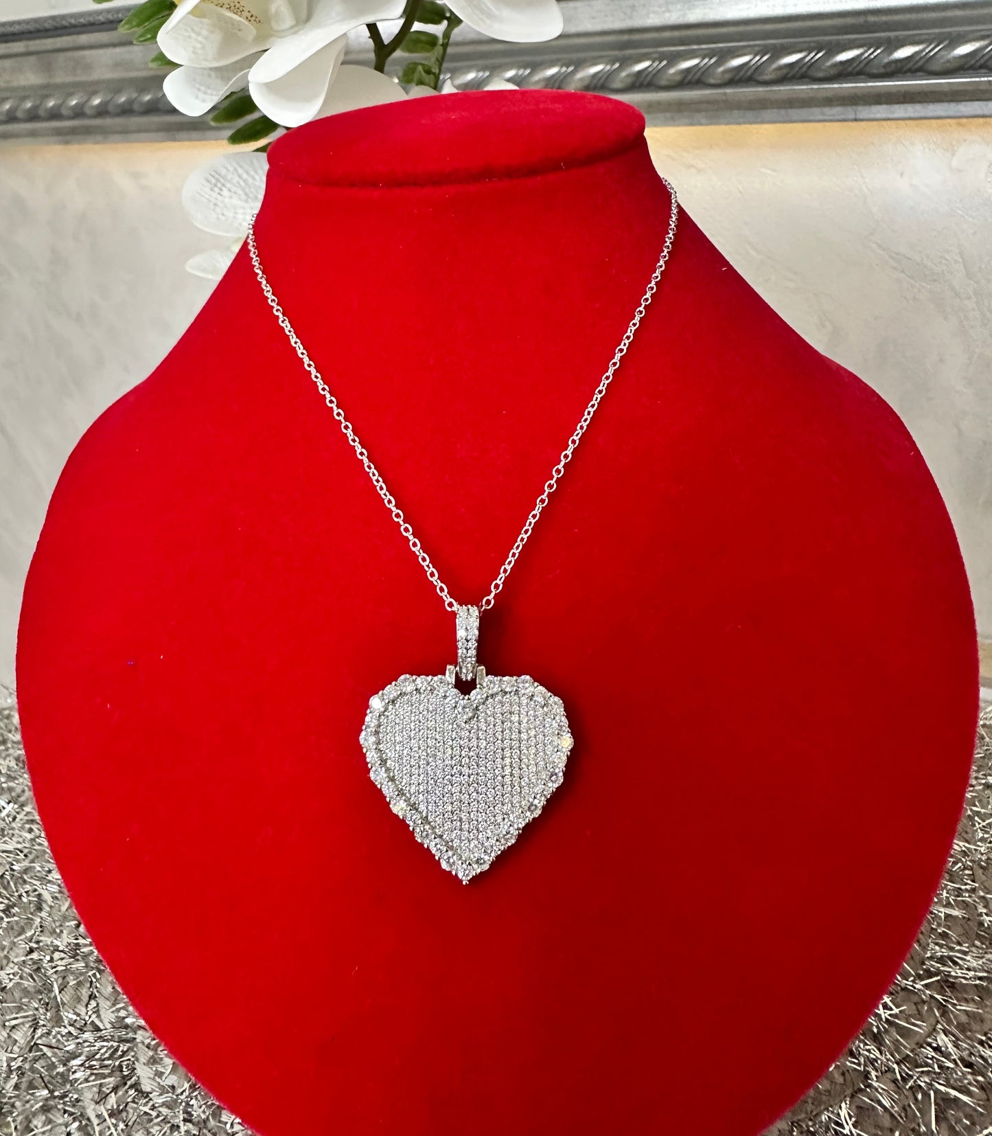 Iced Out Heart Pendant