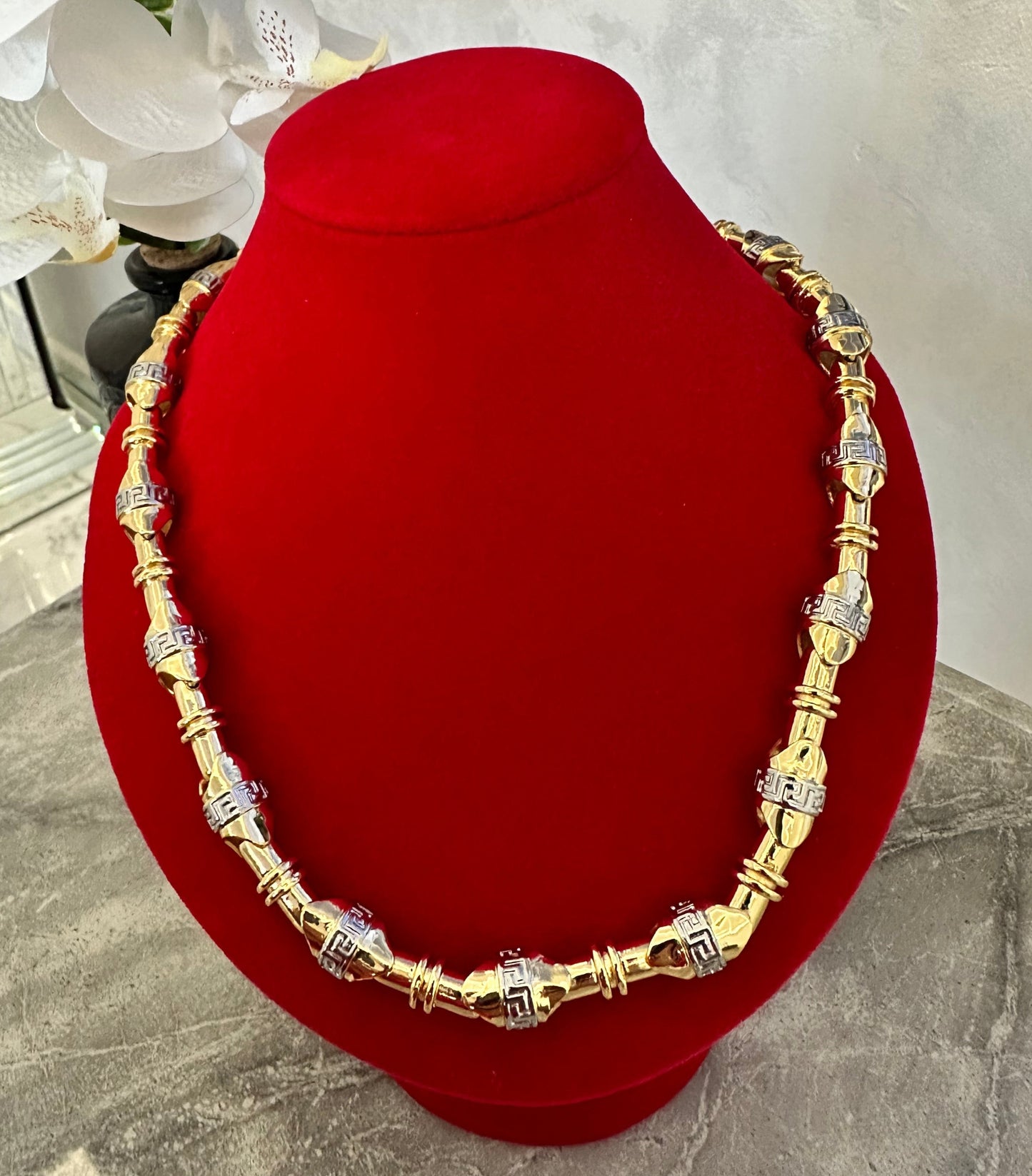 Greca Two Tone Men's Chain