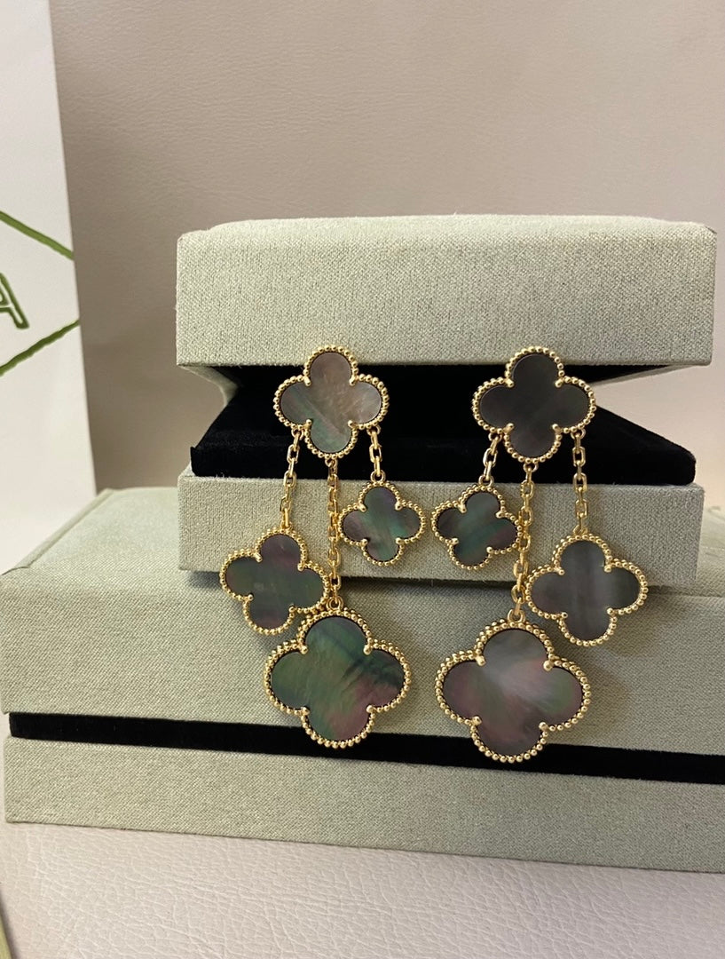Lucky Clover Drop Earrings S925