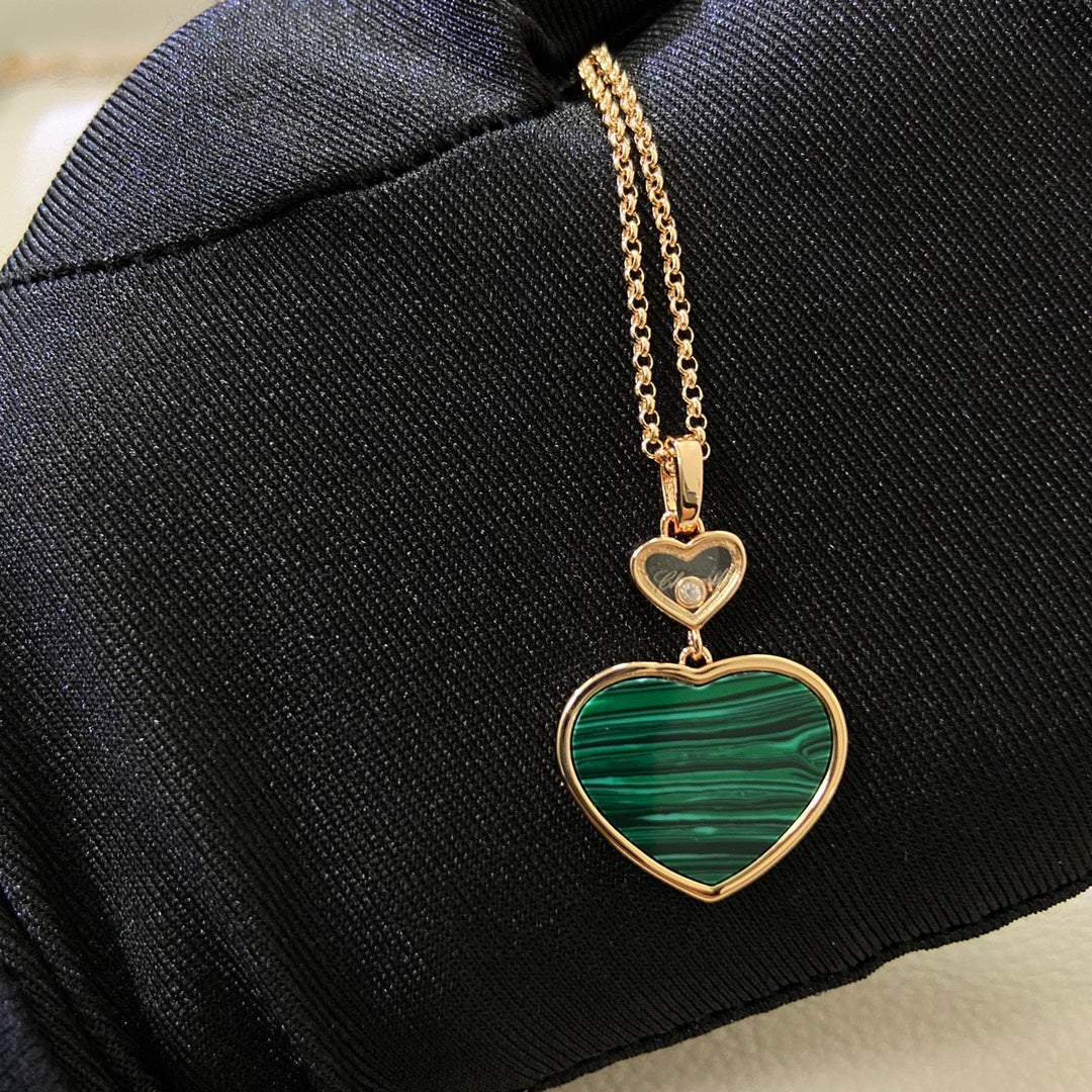 Happy Glass Heart Pendant