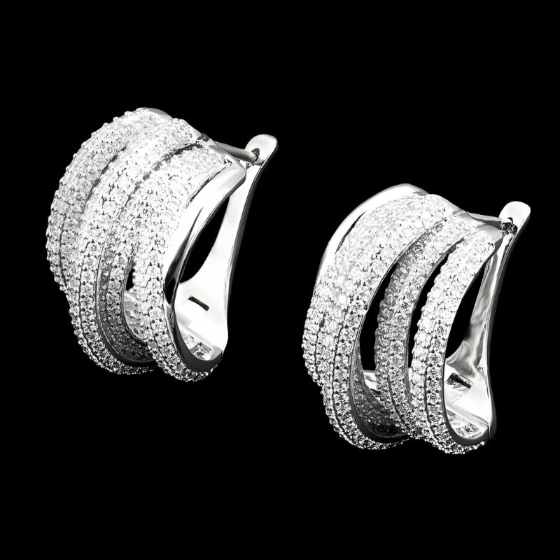 Iced Out Earrings and Ring Set