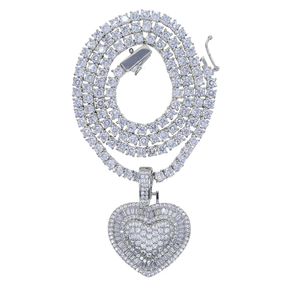 Baguette Heart Pendant