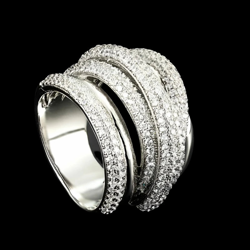 Iced Out Earrings and Ring Set