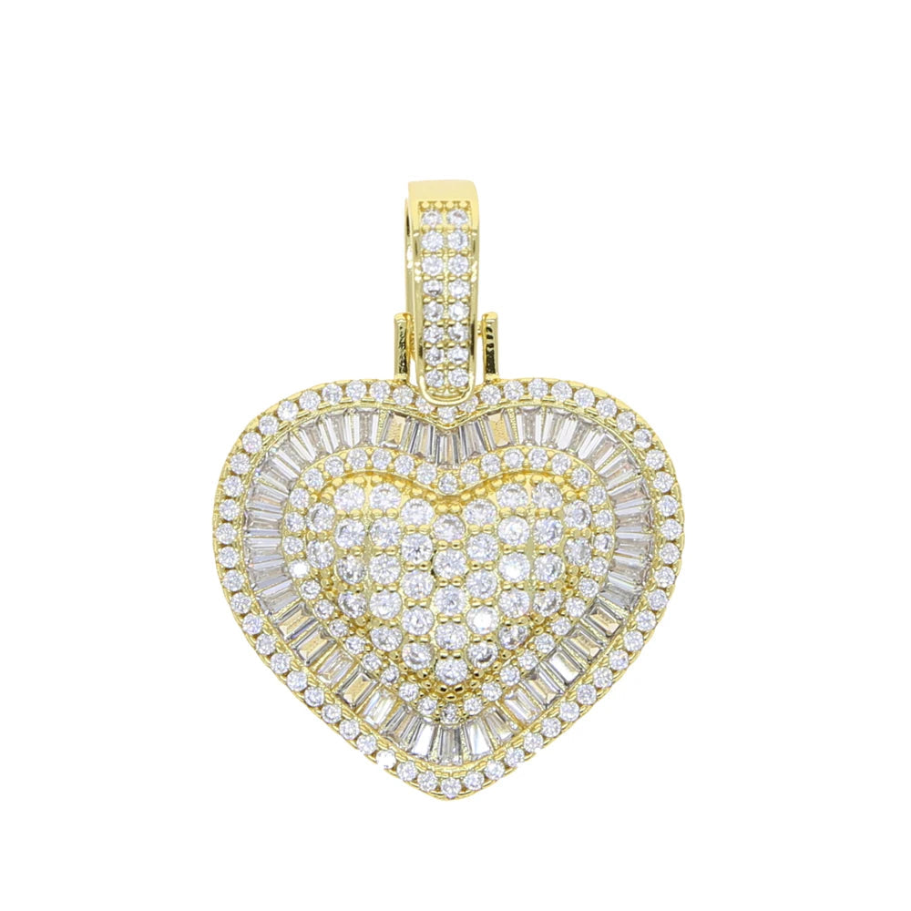 Baguette Heart Pendant