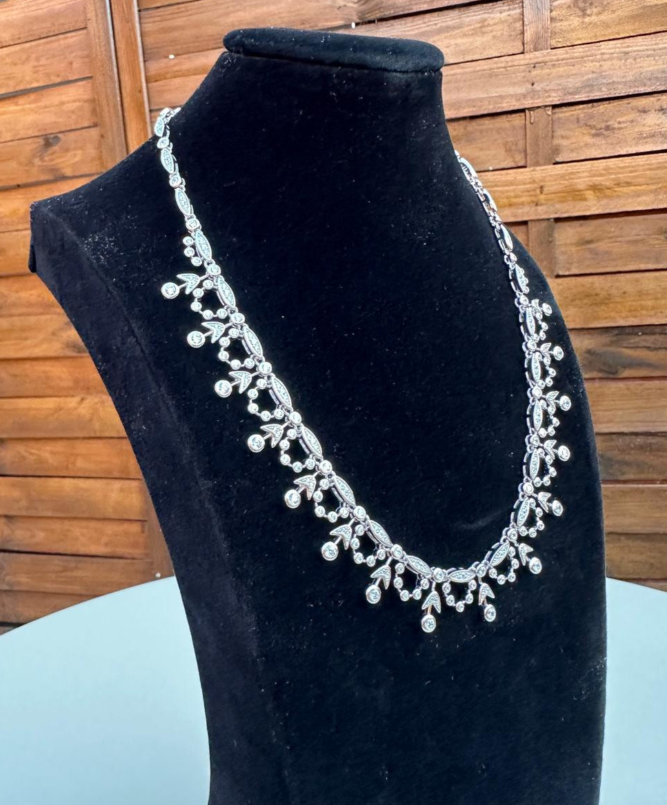 High Carbon Diamond Necklace S925