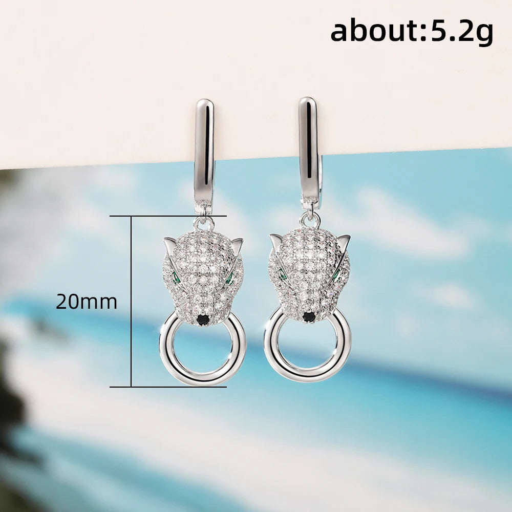Iced Out Panthere Earrings