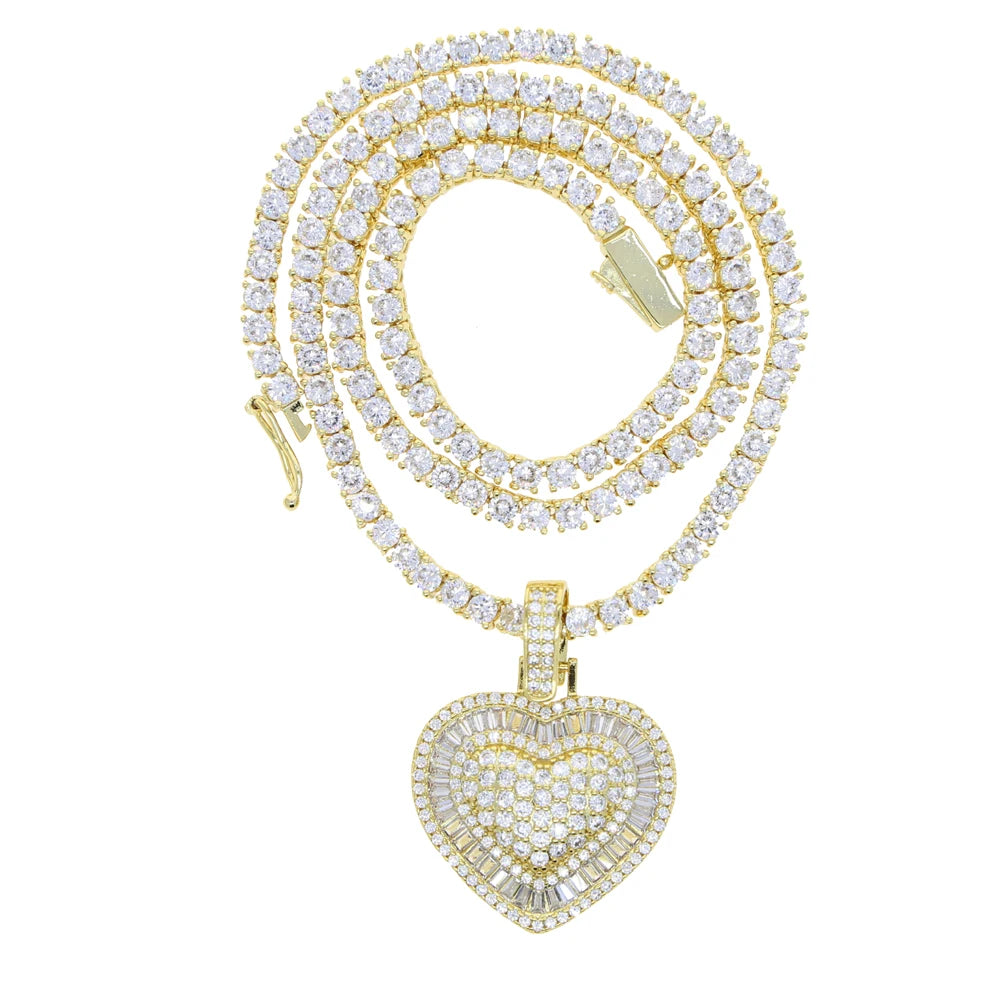 Baguette Heart Pendant