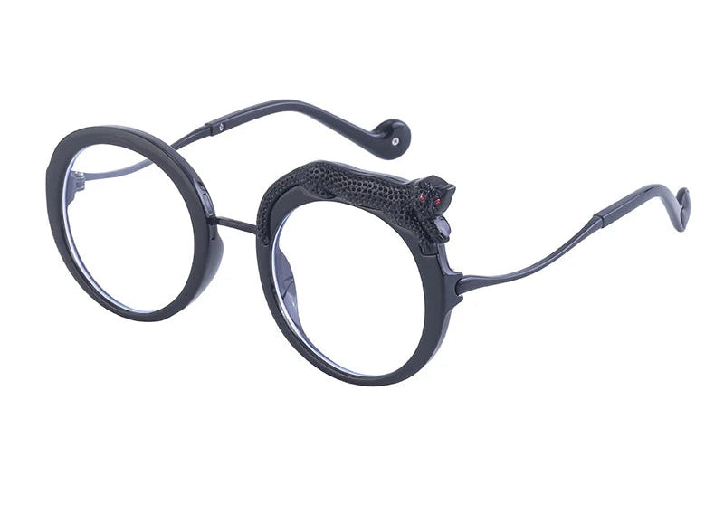 Vintage Panthere Round Sunglasses