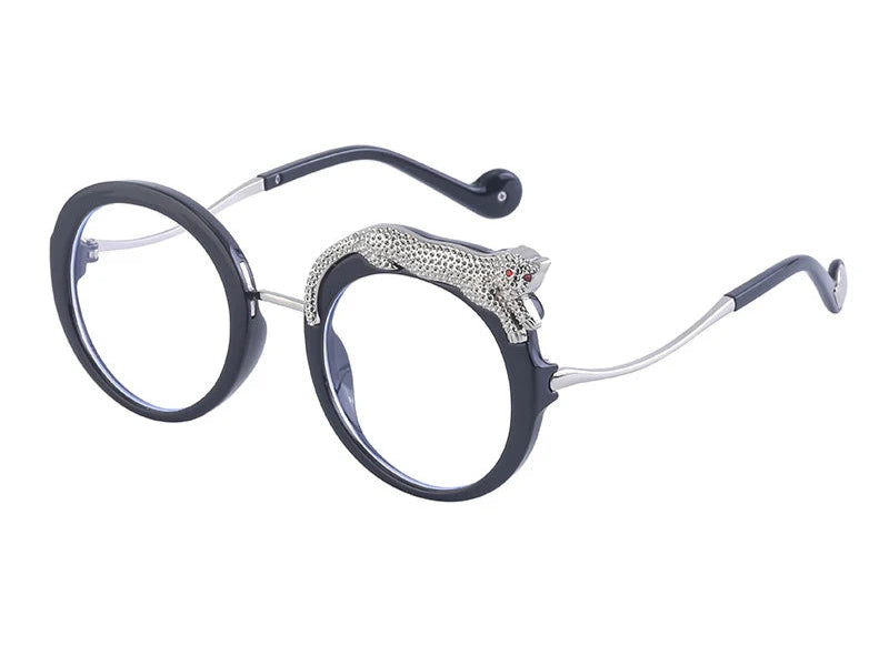 Vintage Panthere Round Sunglasses