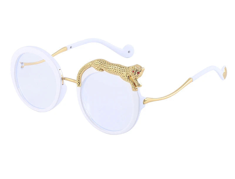 Vintage Panthere Round Sunglasses