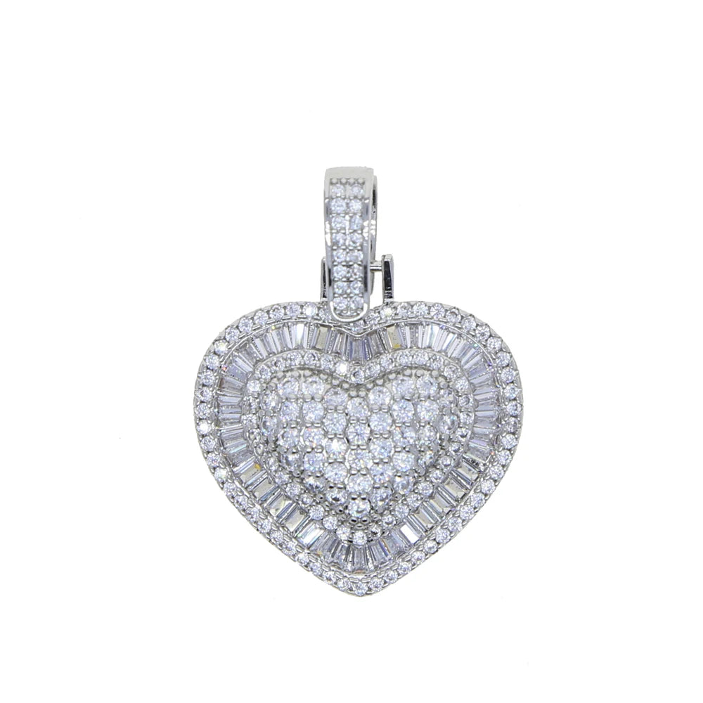 Baguette Heart Pendant